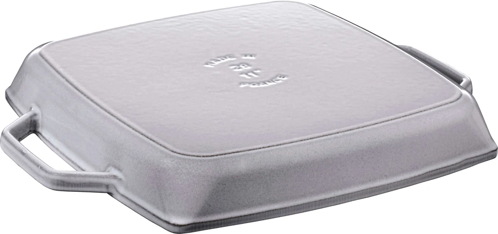 Staub grilio keptuvė indukcinė kvadratinė 33 cm grafito pilka