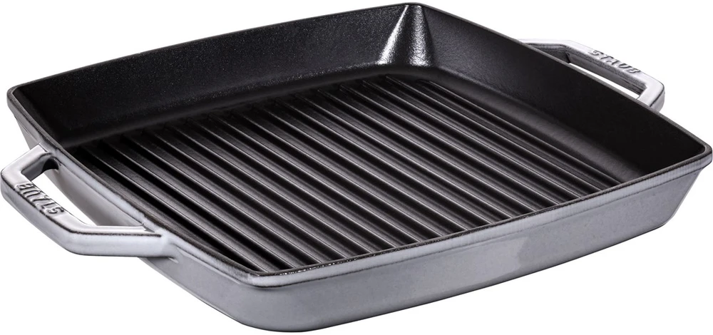 Staub grilio keptuvė indukcinė kvadratinė 33 cm grafito pilka
