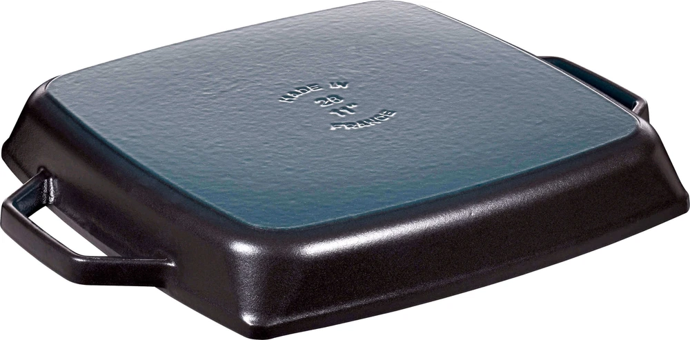 STAUB 40511-783-0 kvadratinė ketaus keptuvė su dviem rankenomis, 33 cm, juoda