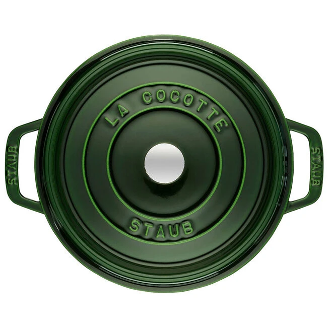 Staub La Cocotte 22 cm apvalus ketaus puodas troškinimui, tamsiai žalios spalvos | 40509-354-0