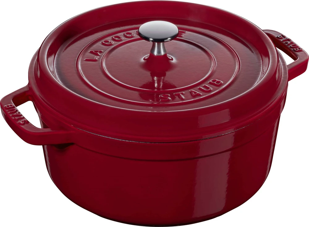 STAUB LA COCOTTE apvalus ketaus puodas 6,7 l, kaštoninis