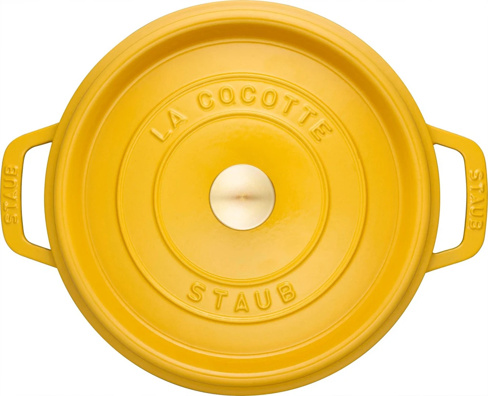STAUB LA COCOTTE Apvalus ketaus puodas, 3,7 litro, citrininis