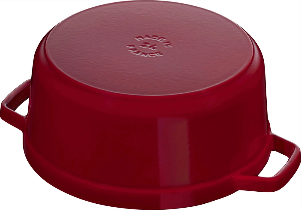 STAUB LA COCOTTE apvalus ketaus puodas, 3,85 l, bordo spalvos