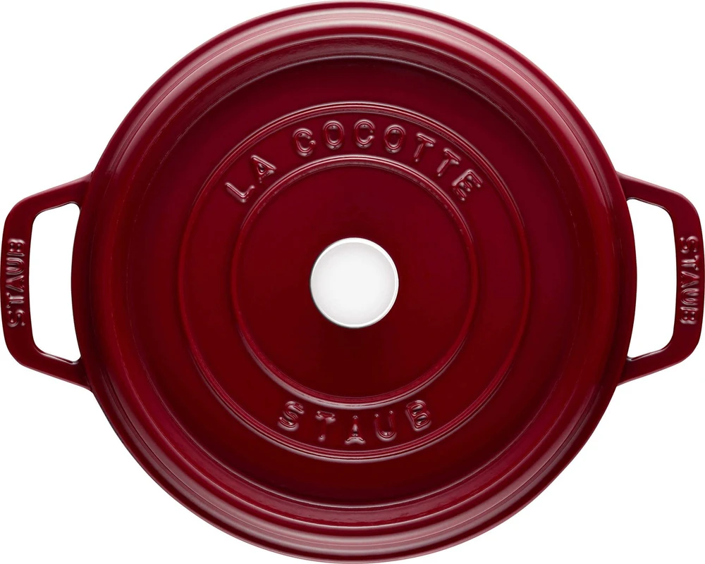 STAUB LA COCOTTE apvalus ketaus puodas, 3,85 l, bordo spalvos