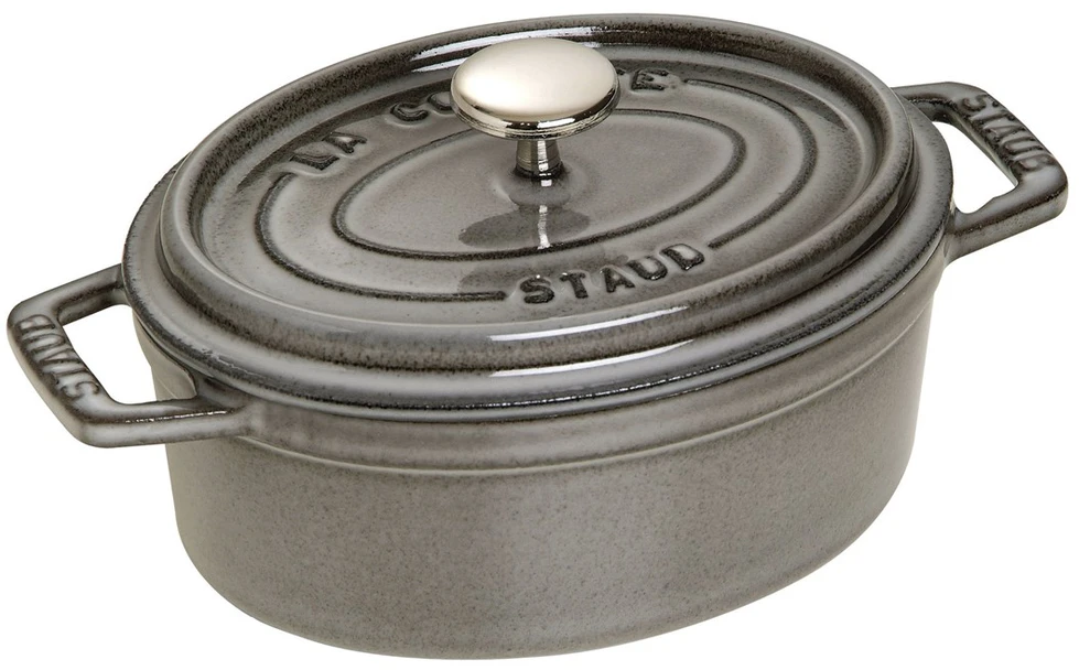 STAUB LA COCOTTE Ketaus puodas ovalus 1 l, grafitas