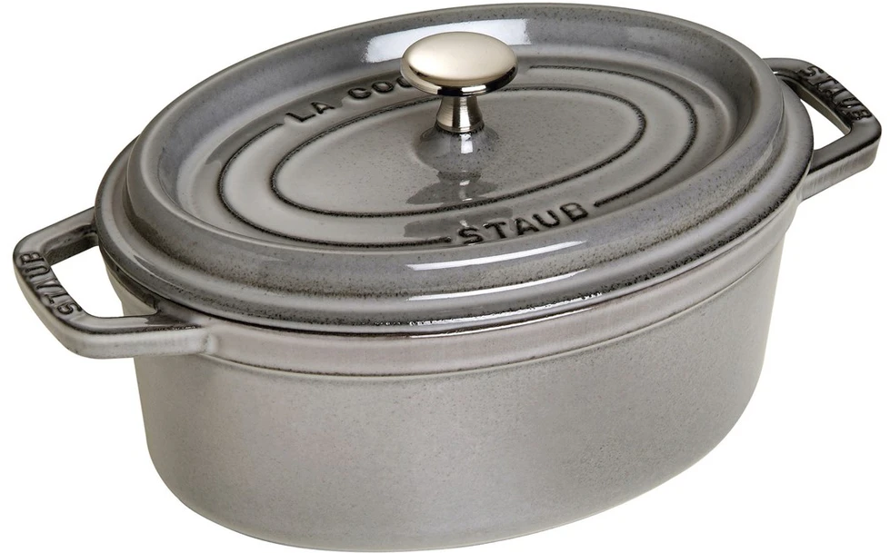 STAUB LA COCOTTE Ketaus puodas ovalus 2,35 l, grafitas