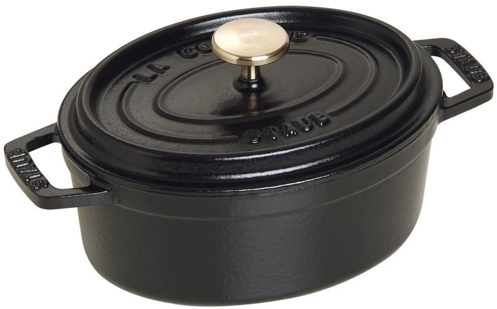 STAUB LA COCOTTE ketaus puodas ovalus 600 ml, juodas