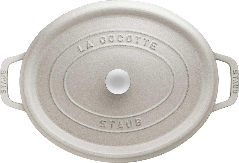 Ovalus ketaus puodas STAUB, 3,2 l spalva: balta