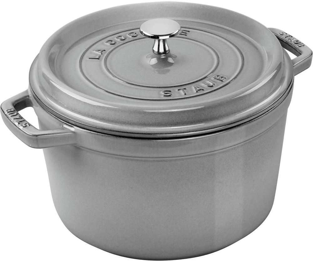 STAUB LA COCOTTE Puodas żeliwny apvalus aukštas 4.8 ltr, grafito