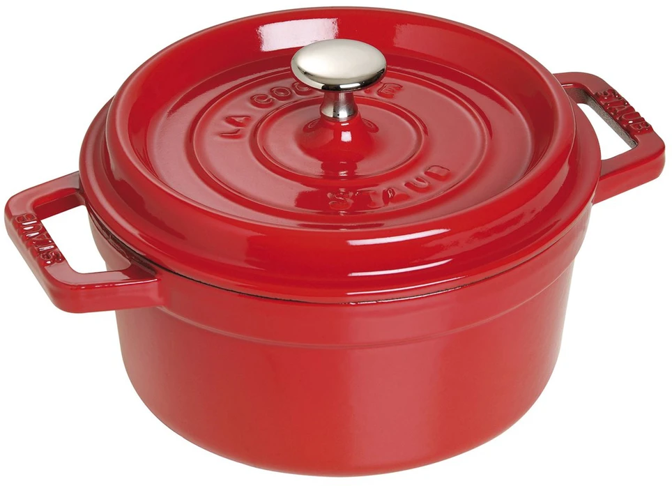 Staub La Cocotte 20cm apvalus, vyšnia, ketaus