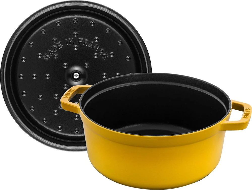 Staub La Cocotte 26 cm apvali, citrinos spalvos, ketaus
