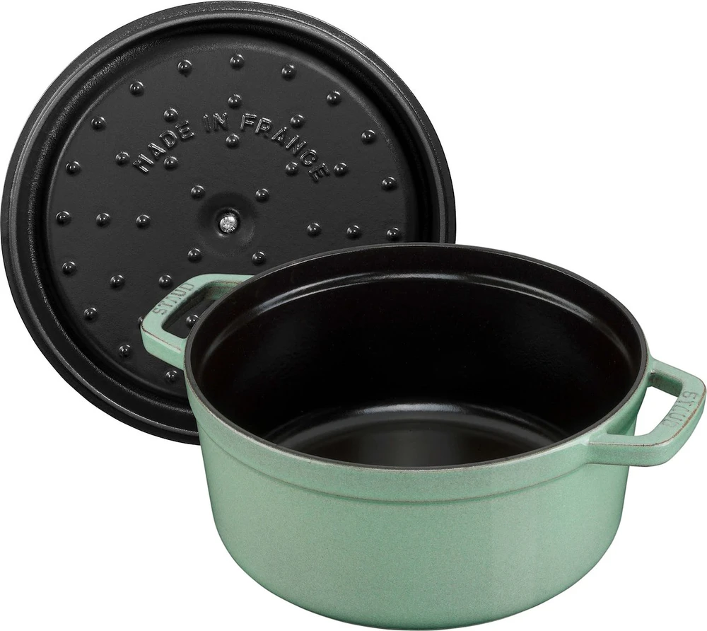 STAUB LA COCOTTE apvalus ketaus puodas 1,7 l mėtinis