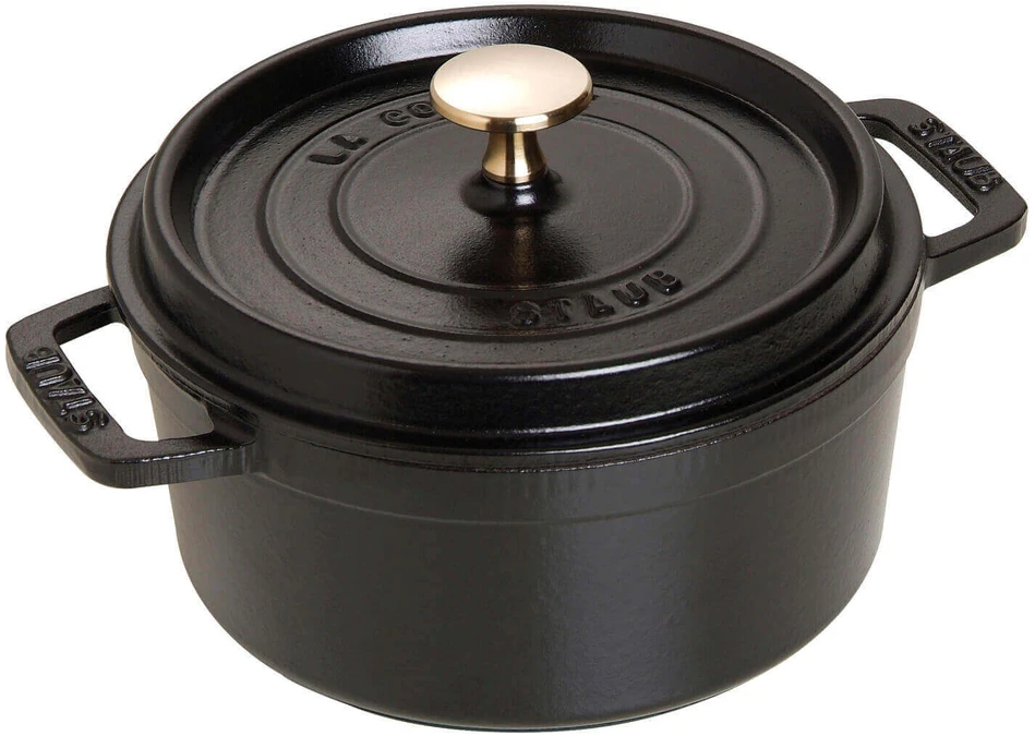 Staub La Cocotte Apvalus ketaus puodas 800 ml, juodas, PRANCŪZŲ