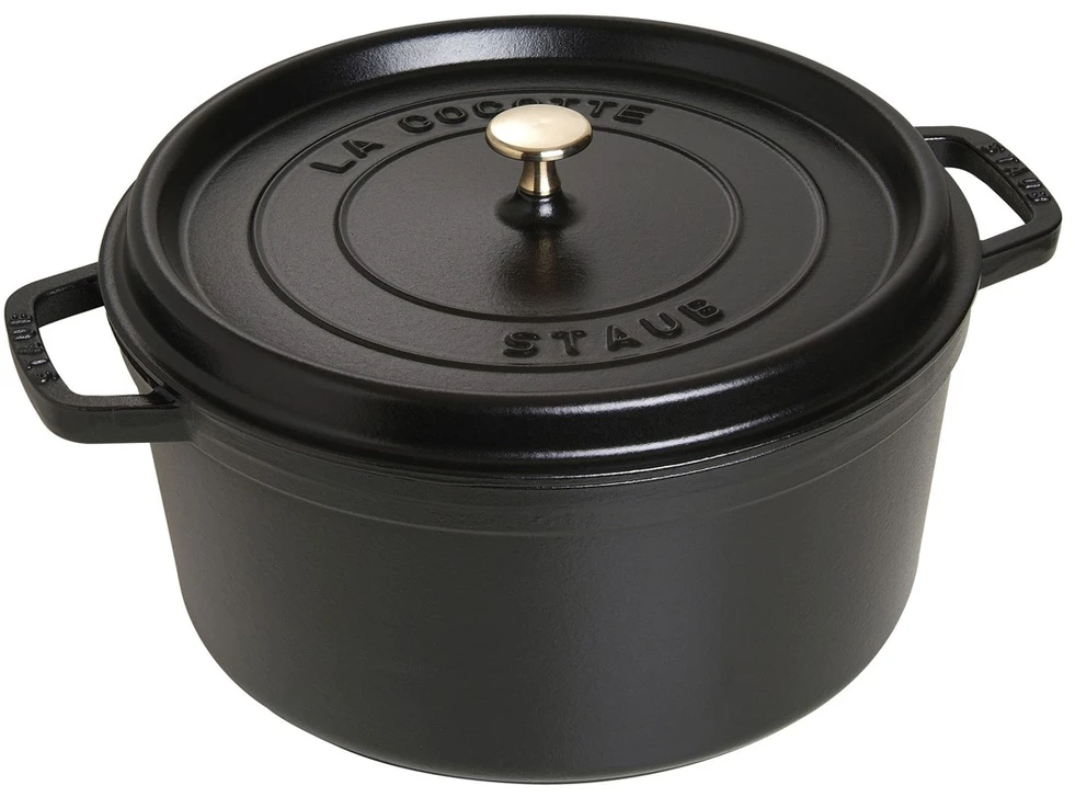 Apvalus ketus puodas Zwilling STAUB 8,35 l, 30 cm, juodos spalvos