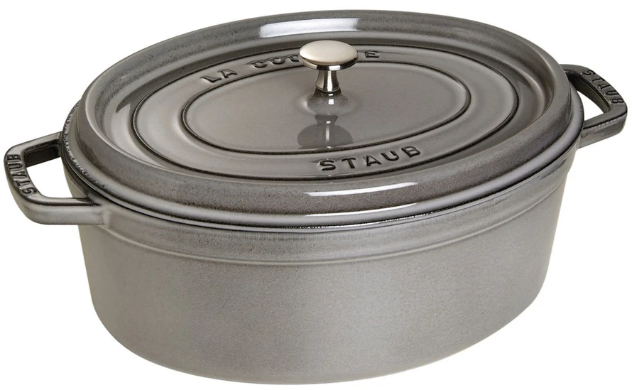 STAUB LA COCOTTE Ketaus puodas, ovalus, 8 ltr, grafitas