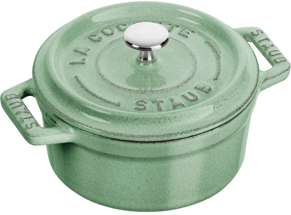Staub Mini Cocotte mini apvalus ketaus puodas 250 ml, mėtų
