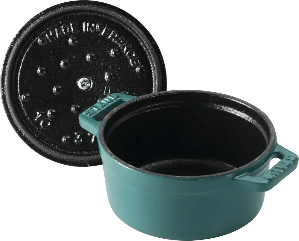 ST2 STAUB MINI COCOTTE Mini ketaus puodas, apvalus 250 ml, eukalipto spalvos