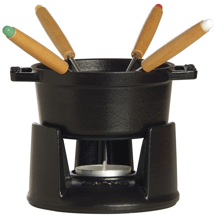 STAUB Mini komplektas do fondue 10 cm, juoda