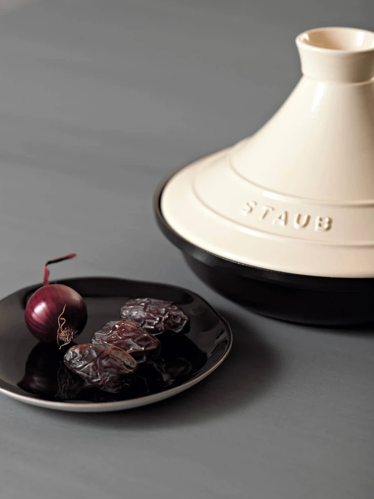 STAUB Tajine Puodas - 28 cm, rusvai gelsvas-Juoda