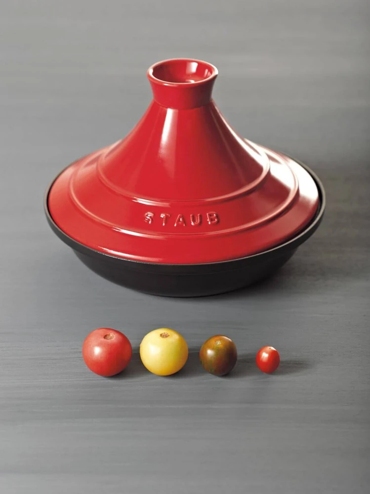 STAUB Staub Tajine 28cm apvalus, vyšnia ketus, Žymos
