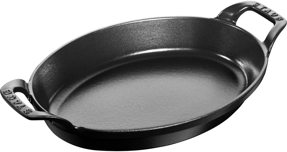 STAUB ovali lėkštė 28 x 20 cm, juoda