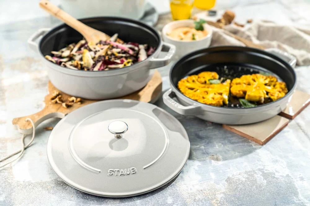 STAUB 3 ketaus indų rinkinys su Staub dangčiu