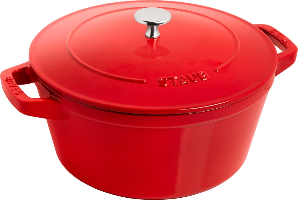 Staub La Cocotte apvalus ketaus troškinimo indas -- 3 VIENŲ RINKINYS
