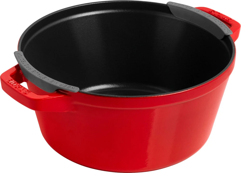 Staub La Cocotte apvalus ketaus troškinimo indas -- 3 VIENŲ RINKINYS