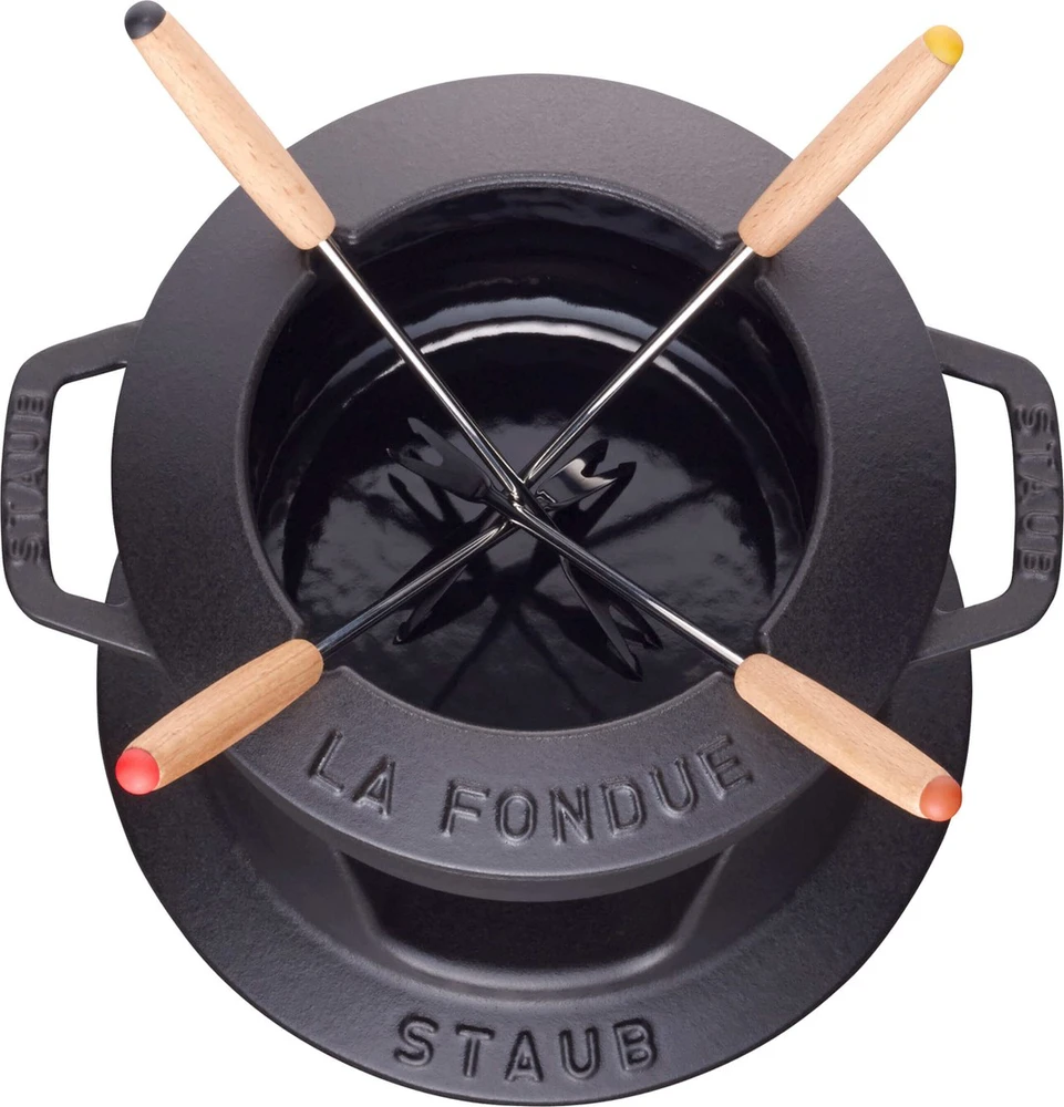 STAUB Rinkinys do fondue 16 cm, juoda