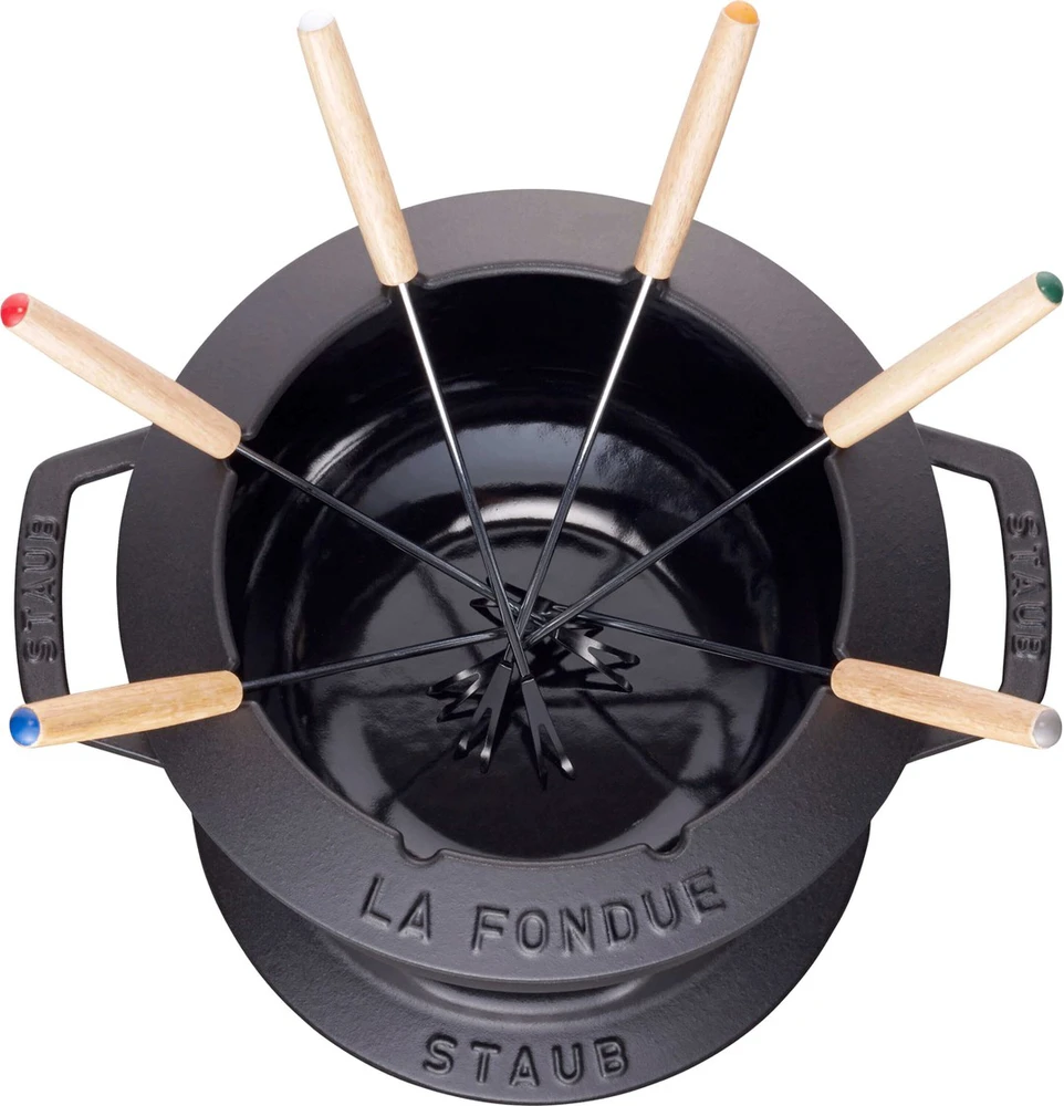 STAUB Rinkinys do fondue 18 cm, juoda