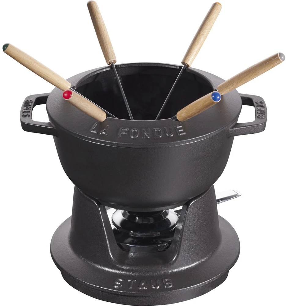 STAUB Rinkinys do fondue 18 cm, juoda