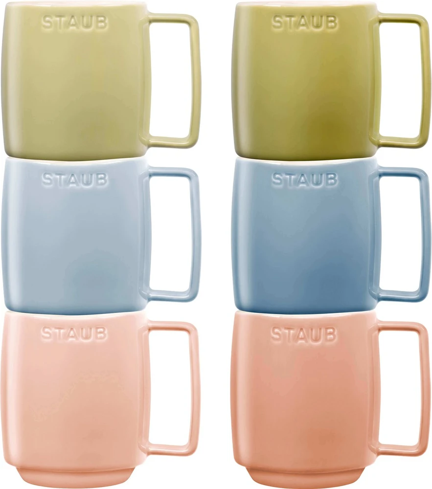 Staub ST2 6 keraminių puodelių rinkinys, įvairiaspalvis, 350 ml