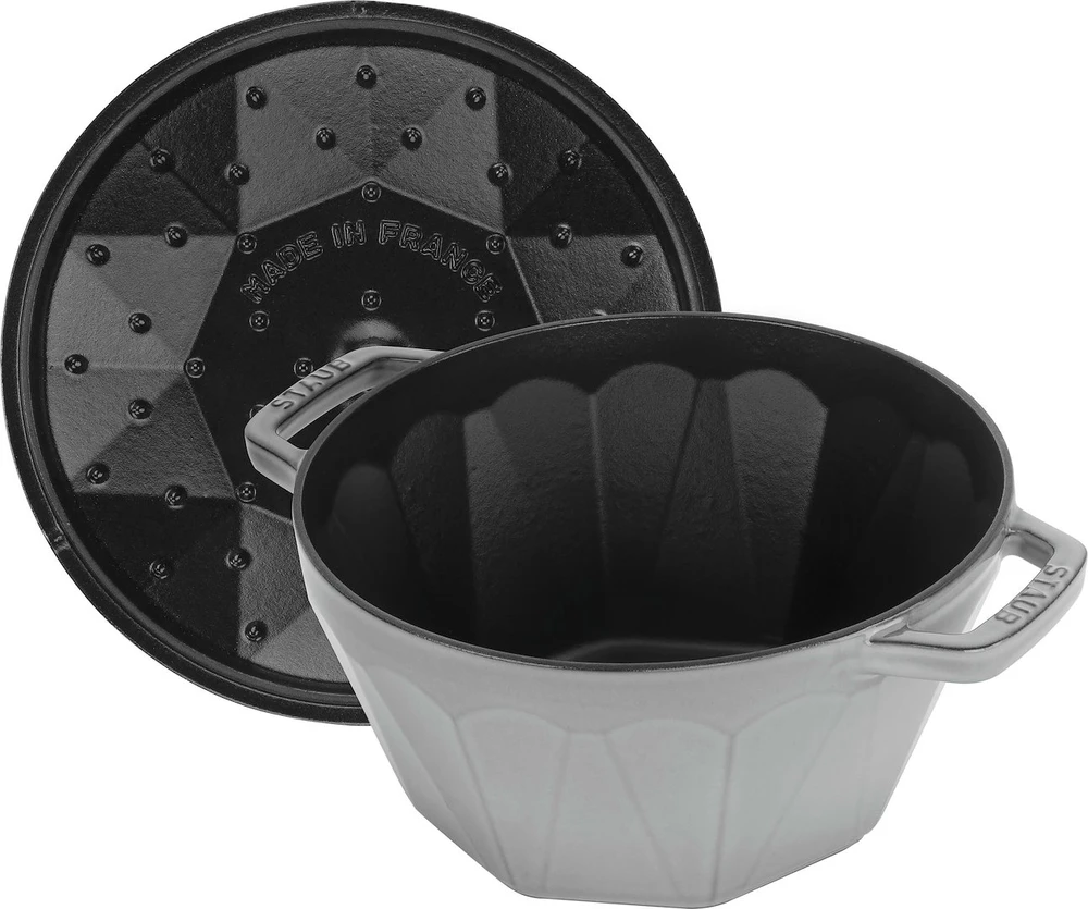 STAUB SPECIAL COCOTTE deimanto formos ketaus puodas, 2,8 l, pilkas