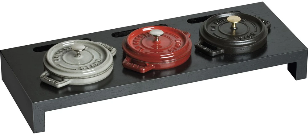 STAUB Stand na 3 mini cocotte juoda