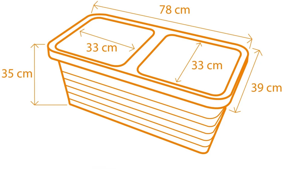 URBALIVE BERBERIS DUO vazonas su savaiminio laistymo sistema 78 x 39 cm, rudas