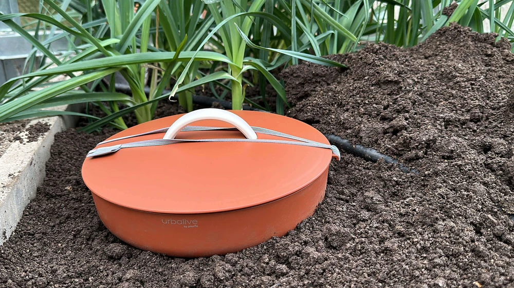 URBALIVE požeminė kompostinė 26,5 cm, cinamono spalvos