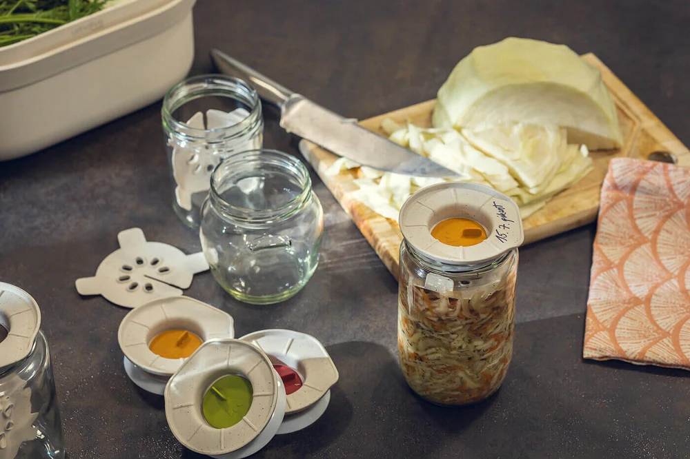 URBALIVE 11 cm fermentacijos dangčių rinkinys (4 vnt.)