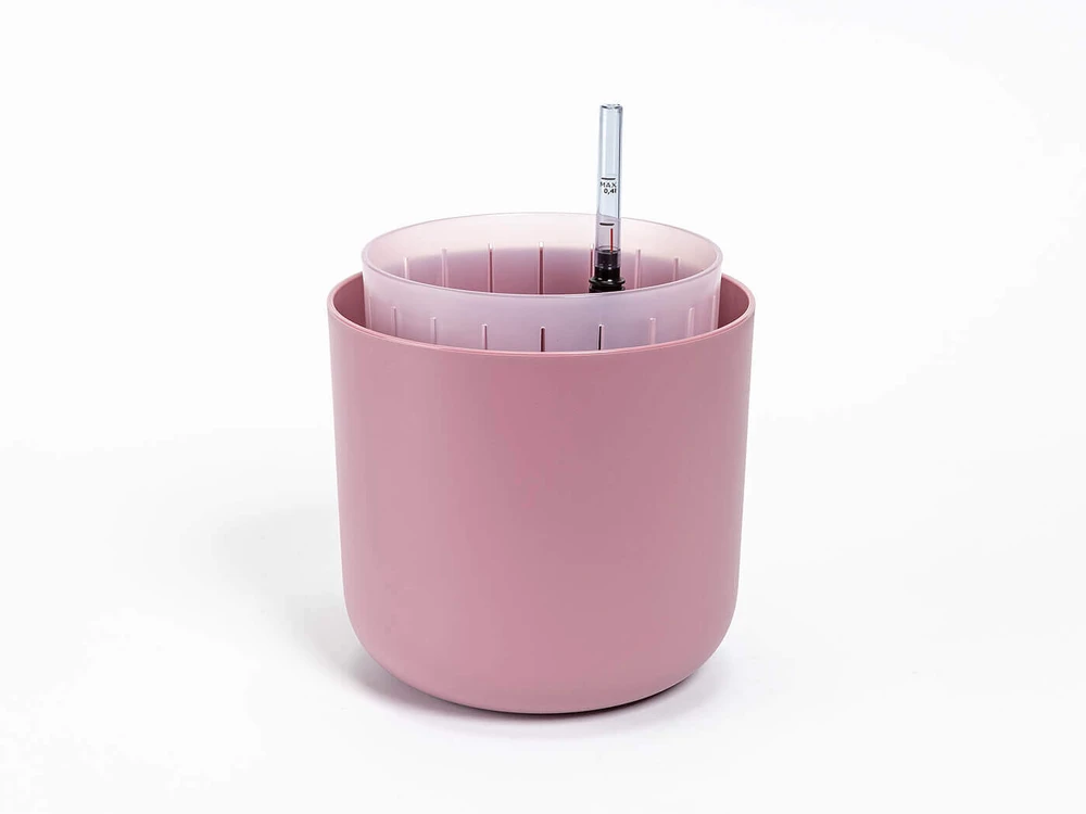 URBALIVE TOLITA AIR apvalus savaime laistomas vazonas 16 cm, smėlio spalvos