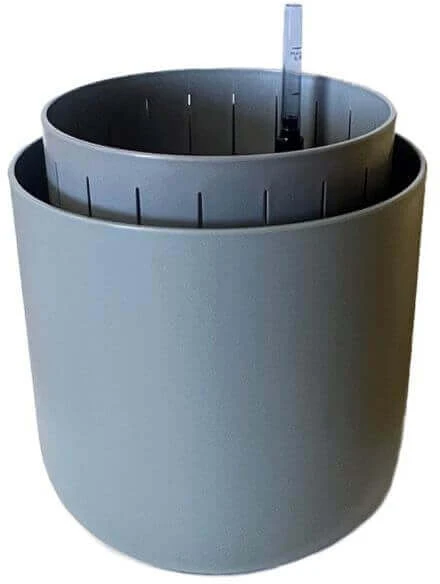 URBALIVE TOLITA AIR apvalus savaime laistomas vazonas 16 cm, smėlio spalvos