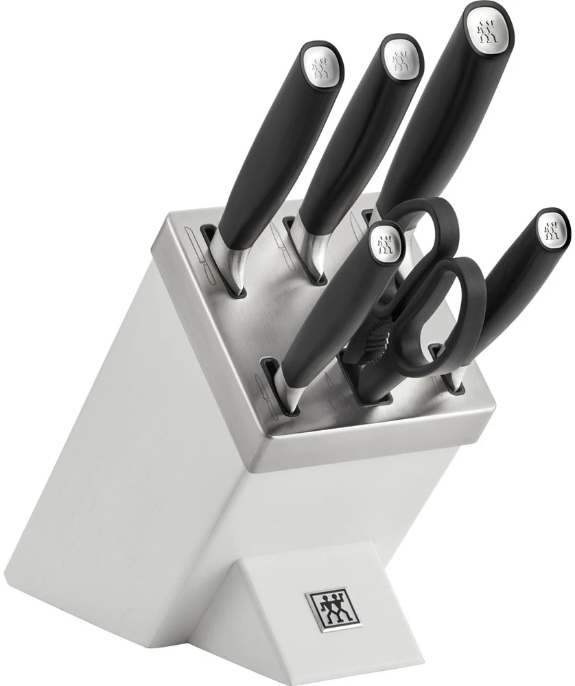 ZWILLING ALL * STAR 5 peilių rinkinys savaime galandimo bloke, baltas/sidabrinis