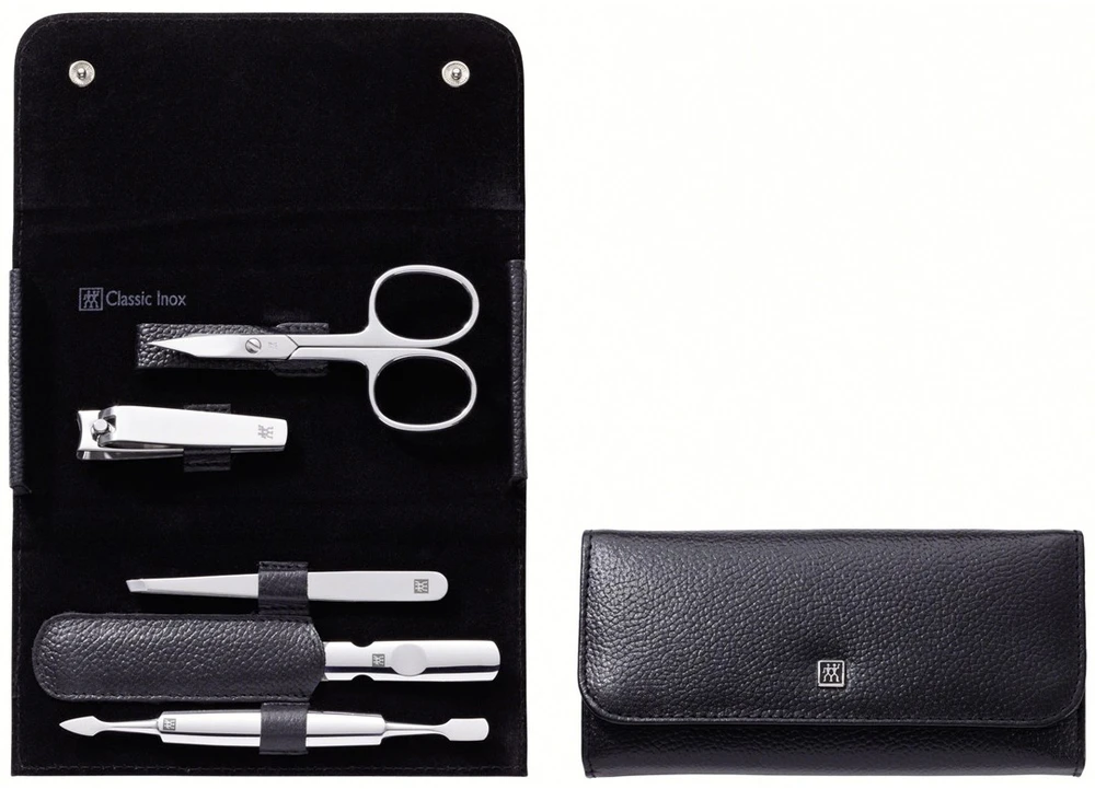 Zwilling komplektas do manicure - juoda etui, 5 dalys
