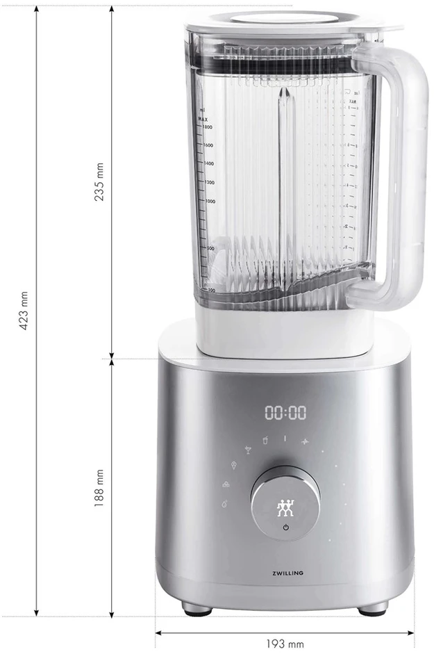 Trintuvas - Zwilling Enfinigy 1.8l 1600w, Sidabrinis