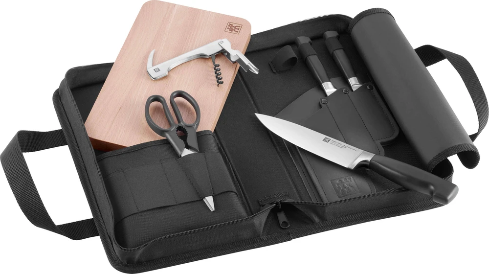 ZWILLING FOUR STAR 3 peilių rinkinys kelioniniame krepšyje