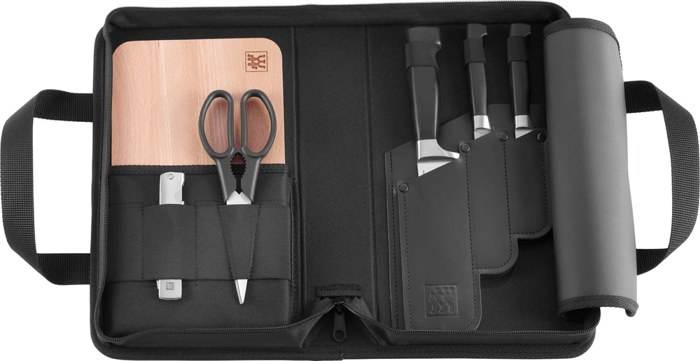 ZWILLING FOUR STAR 3 peilių rinkinys kelioniniame krepšyje