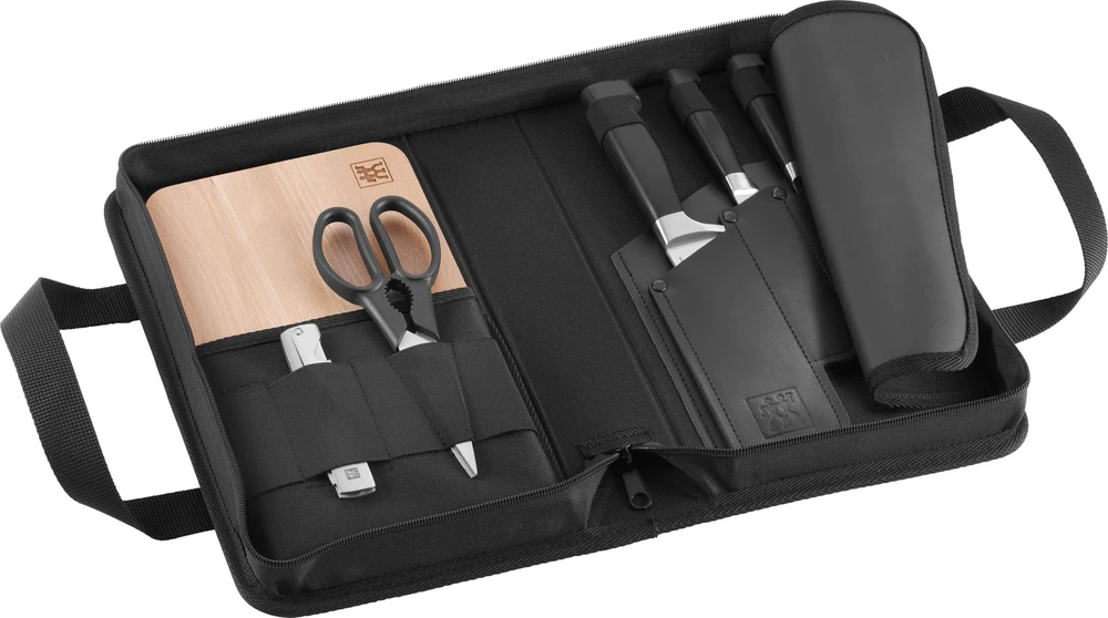 ZWILLING FOUR STAR 3 peilių rinkinys kelioniniame krepšyje
