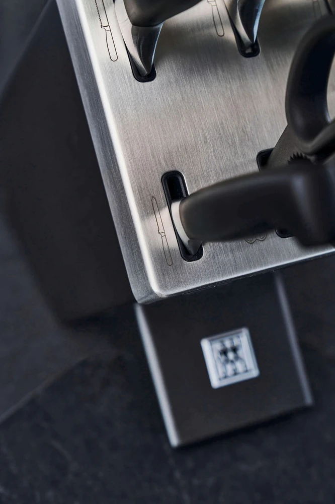 Zwilling Four Star 7 peilių rinkinys su bloku, pilkos spalvos