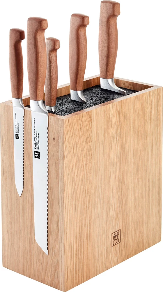 Zwilling - VIER STERNE medinių peilių laikiklio rinkinys - rudas
