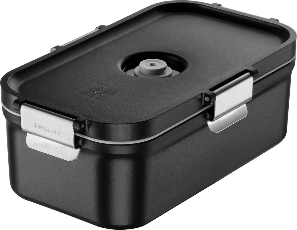 ZWILLING Fresh & Save vakuuminės pietų dėžutės, juodos matinės spalvos, 2 vnt.