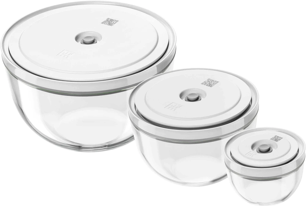 ZWILLING FRESH & SAVE 3 stiklinių vakuuminių dubenėlių su dangteliu rinkinys