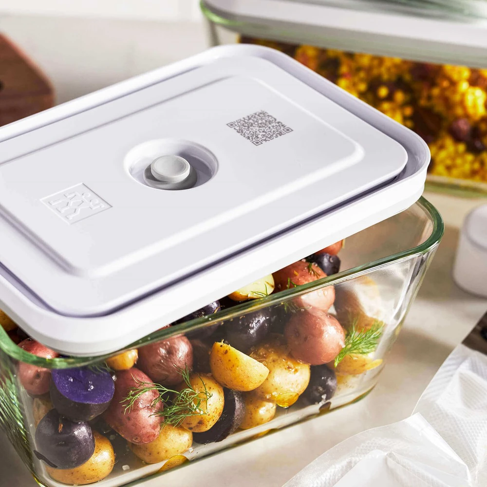 Stiklinis vakuuminis indas ZWILLING Fresh & Save, dydis: M, 0.90 l